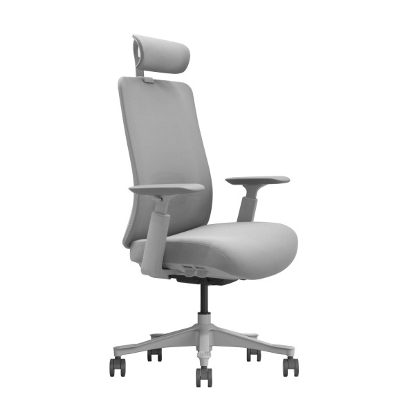 Fotel ergonomiczny Calpe szary siatka tkanina 299549