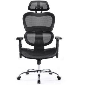 Fotel ergonomiczny czarny z regulacją Comfy siatkowy 949860 Fotel ergonomiczny czarny z regulacją Comfy siatkowy 949860