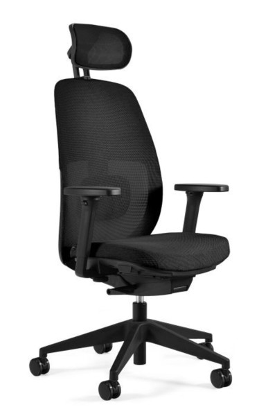 Fotel ergonomiczny Popfit czarny tkanina/siatka 947011