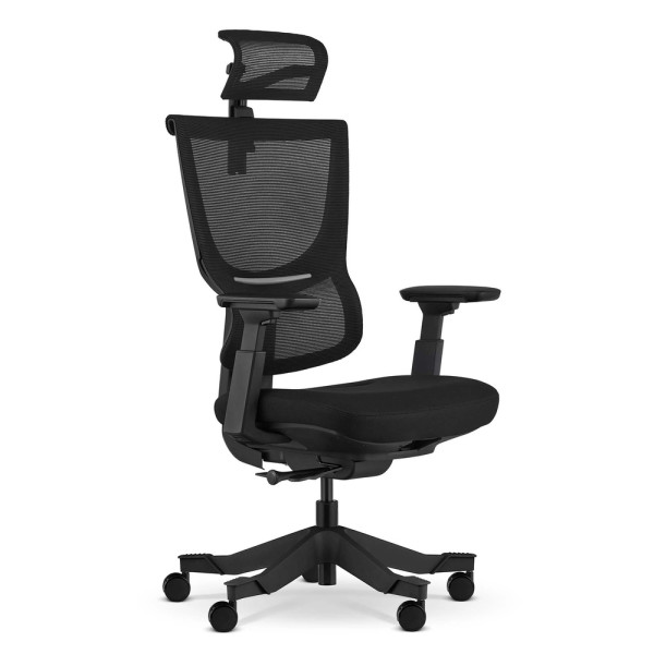 Fotel ergonomiczny Vigo czarny tkanina/siatka 946983