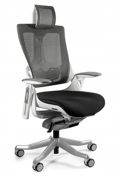 Fotel ergonomiczny WAU 2 biały/czarny siatka/tkanina 311411