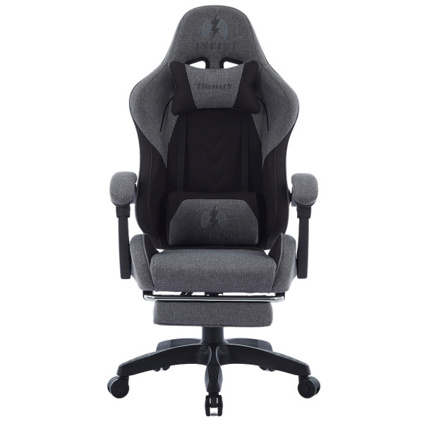 Fotel Extreme gamingowy z podnóżkiem ThrustX Black-Dark Grey 1060673