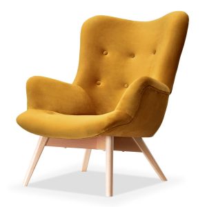 Fotel Flori Miodowy Welur, Podstawa Buk 333785 Fotel Flori Miodowy Welur, Podstawa Buk 333785