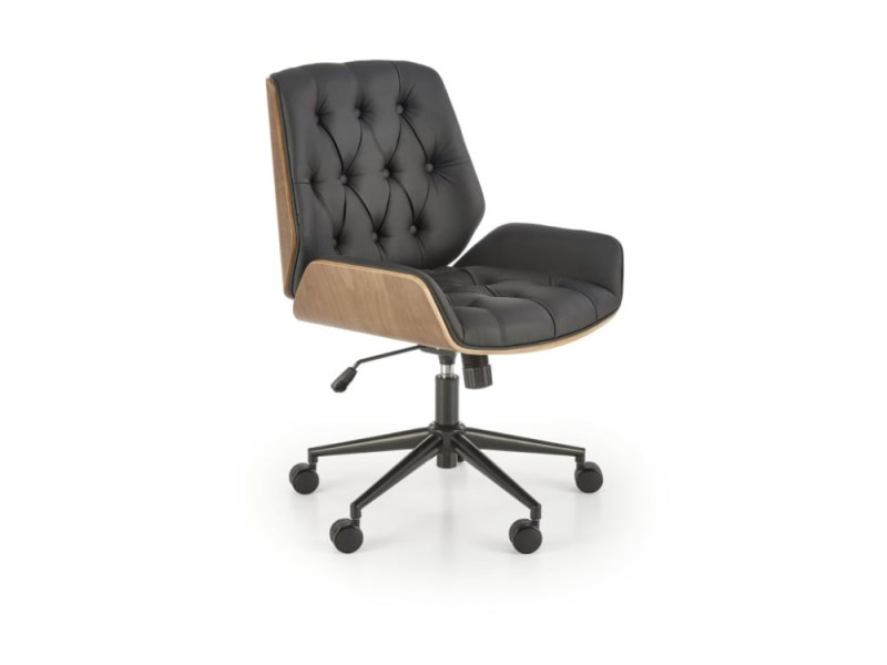 Fotel gabinetowy GAVIN orzech/czarny 995113