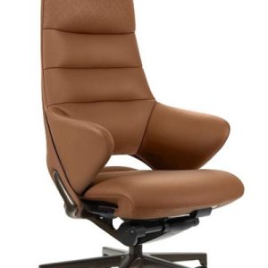 Fotel gabinetowy Omega brązowy skóra naturalna 964072 Fotel gabinetowy Omega brązowy skóra naturalna 964072