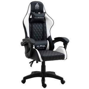 Fotel Gamingowy Biurowy Obrotowy Gracza Alpha Gaming Carbon Biały 744159 Fotel Gamingowy Biurowy Obrotowy Gracza Alpha Gaming Carbon Biały 744159