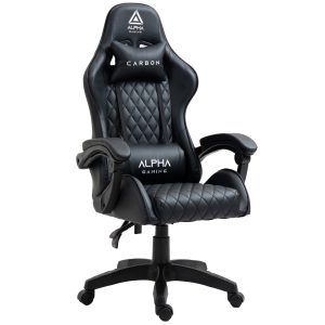 Fotel Gamingowy Biurowy Obrotowy Gracza Alpha Gaming Carbon Czarny 731178 Fotel Gamingowy Biurowy Obrotowy Gracza Alpha Gaming Carbon Czarny 731178