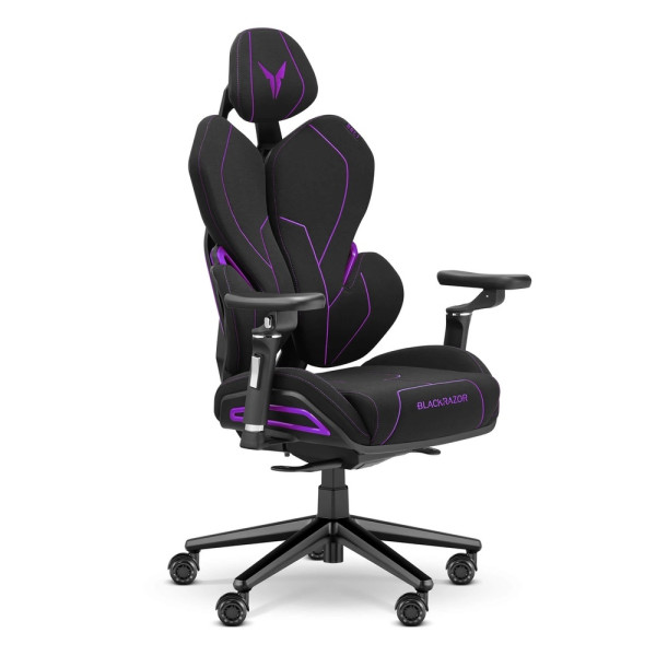 Fotel gamingowy Blackrazor czarno/fioletowy tkanina 925546