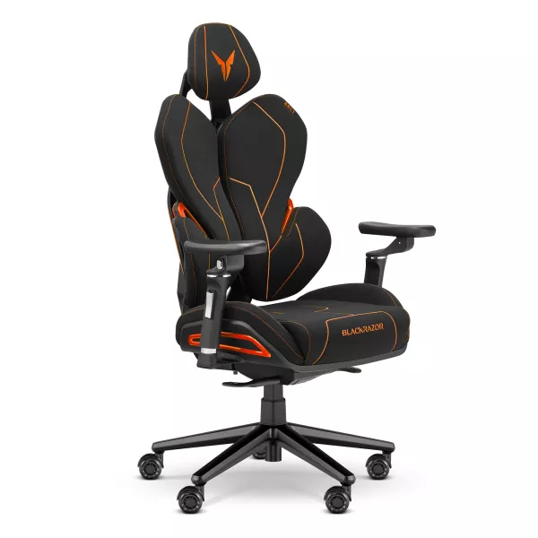 Fotel gamingowy Blackrazor czarno/pomarańczowy tkanina 925543