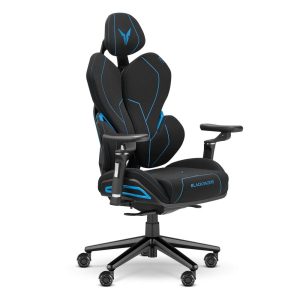 Fotel gamingowy Blackrazor czarny/jasno niebieski tkanina 915994 Fotel gamingowy Blackrazor czarny/jasno niebieski tkanina 915994