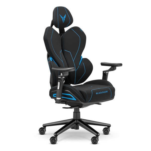 Fotel gamingowy Blackrazor czarny/jasno niebieski tkanina 915994