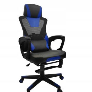 Fotel gamingowy dla gracza biurowy komputerowy obrotowy + podnóżek KG100 762674 Fotel gamingowy dla gracza biurowy komputerowy obrotowy + podnóżek KG100 762674