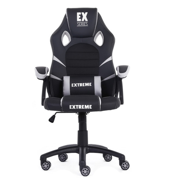 Fotel gamingowy Extreme młodzieżowy ekoskóra EX Gray szary 1058667