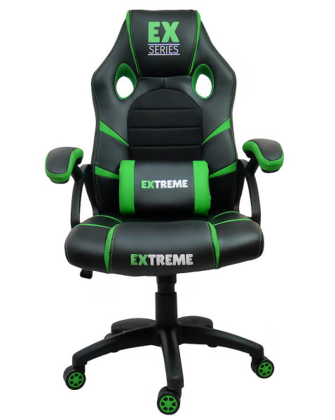 Fotel gamingowy Extreme młodzieżowy ekoskóra EX Green zielony 1058681