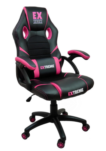 Fotel gamingowy Extreme młodzieżowy ekoskóra EX Pink różowy 1058660