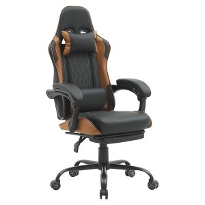 Fotel gamingowy G-Turbo z poduszkami czarno-brązowy 265843 Fotel gamingowy G-Turbo z poduszkami czarno-brązowy 265843