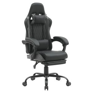 Fotel gamingowy G-Turbo z poduszkami czarno-szary 265844 Fotel gamingowy G-Turbo z poduszkami czarno-szary 265844