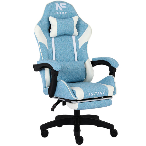 Fotel Gamingowy INFINI Core z tkaniny, podnóżek w zestawie 764505