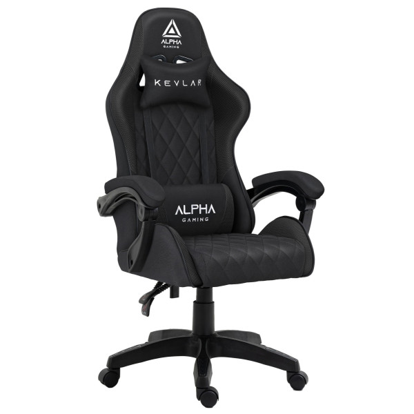 Fotel Gamingowy Materiałowy Biurowy Krzesło Alpha Gaming Kevlar Czarny 744978