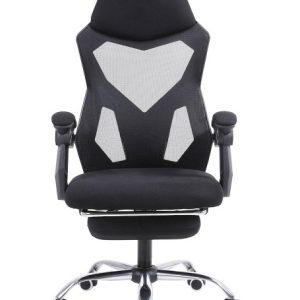 Fotel gamingowy YODA BLACK z podnóżkiem 1071389 Fotel gamingowy YODA BLACK z podnóżkiem 1071389