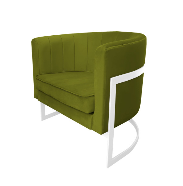 Fotel Glamour podstawa biała B 91596