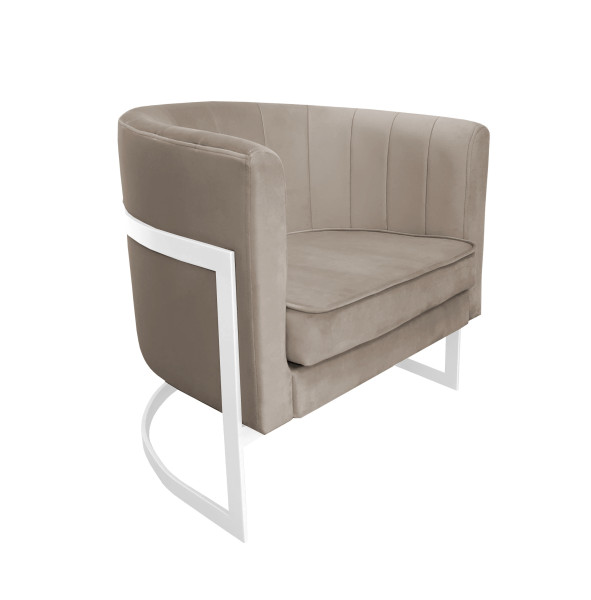 Fotel Glamour podstawa biała M 91664