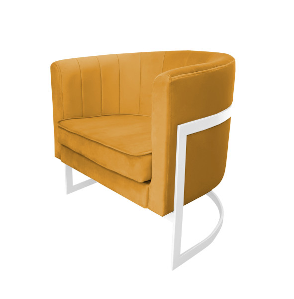 Fotel Glamour podstawa biała M 91751