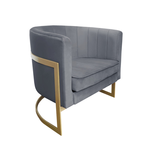 Fotel Glamour podstawa złota B 91610