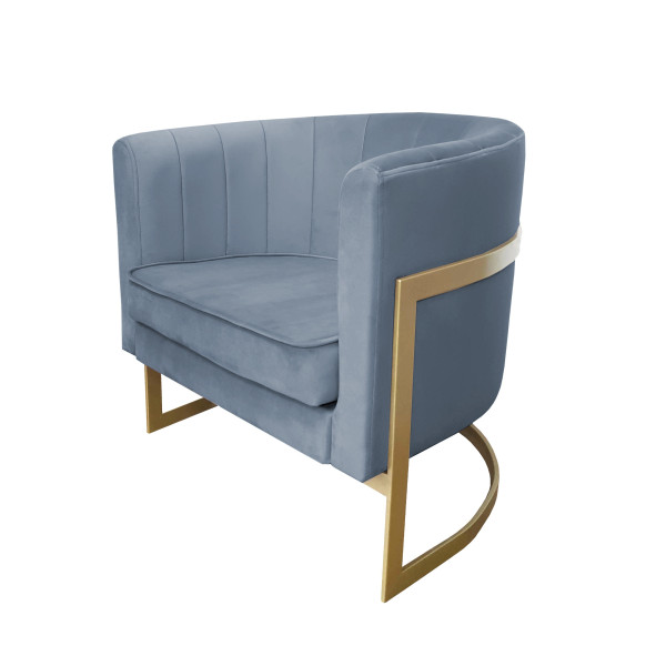 Fotel Glamour podstawa złota B 91771