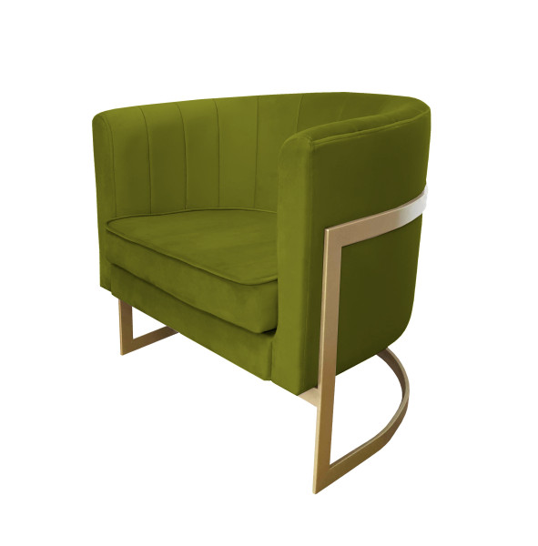 Fotel Glamour podstawa złota B 91602