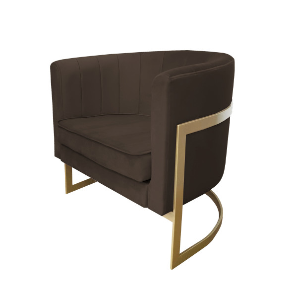 Fotel Glamour podstawa złota M 91605
