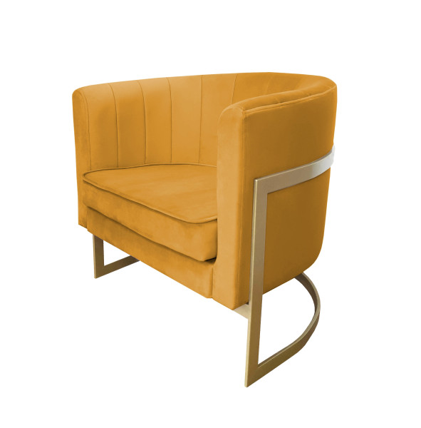 Fotel Glamour podstawa złota M 91758