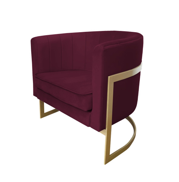 Fotel Glamour podstawa złota M 91625