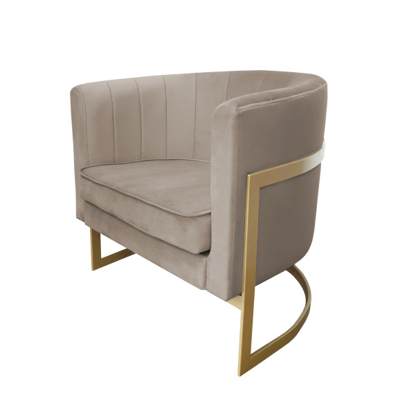 Fotel Glamour podstawa złota M 91647
