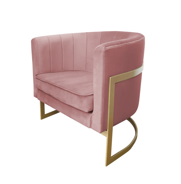 Fotel Glamour podstawa złota M 91686
