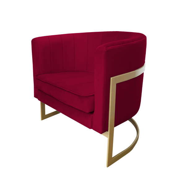 Fotel Glamour podstawa złota M 91701