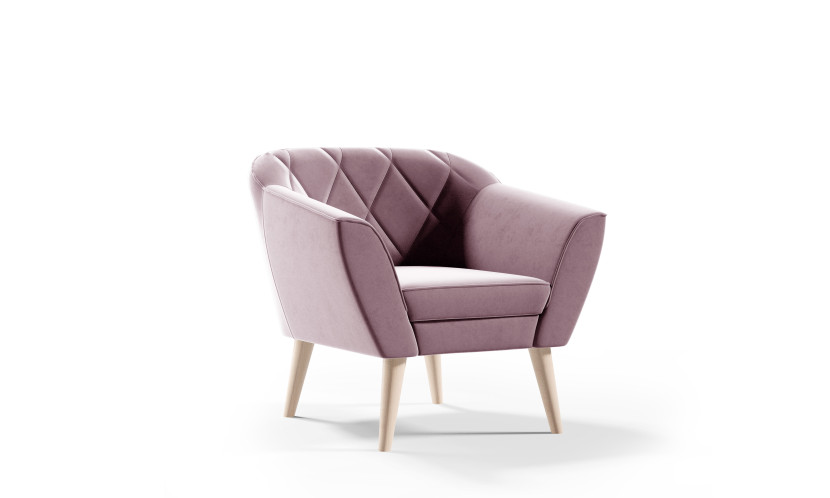 Fotel GLORIA styl skandynawski welur riviera 62 536680