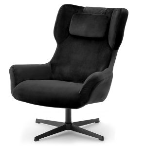 Fotel irving czarny welur, podstawa czarny 959912 Fotel irving czarny welur, podstawa czarny 959912