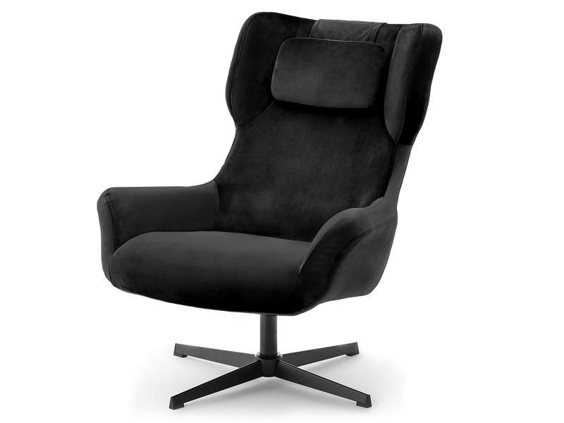Fotel irving czarny welur, podstawa czarny 959912