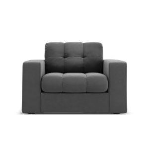 Fotel JUSTIN Welur Szary 273363 Fotel JUSTIN Welur Szary 273363