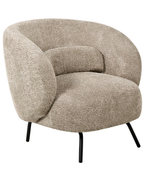 Fotel koktajlowy boucle baranek beżowoszary 825549