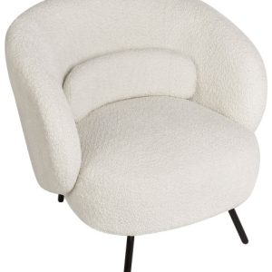 Fotel koktajlowy boucle baranek białe 298323 Fotel koktajlowy boucle baranek białe 298323