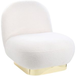 Fotel koktajlowy boucle baranek biały 58276 Fotel koktajlowy boucle baranek biały 58276