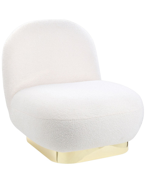 Fotel koktajlowy boucle baranek biały 58276