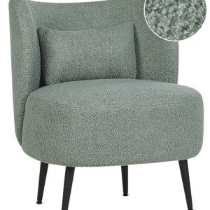 Fotel koktajlowy boucle baranek zielony 134867 Fotel koktajlowy boucle baranek zielony 134867