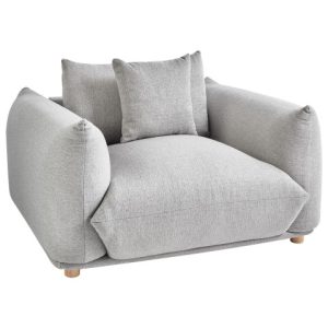 Fotel koktajlowy tapicerowany jasnoszary 647230 Fotel koktajlowy tapicerowany jasnoszary 647230
