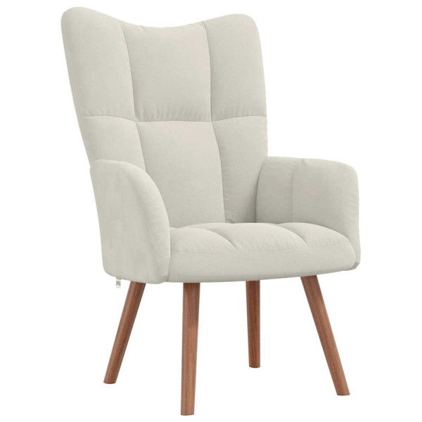 Fotel kremowy obity aksamitem 863515