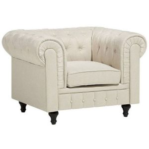 Fotel krzesło chesterfield retro beżowy 85502 Fotel krzesło chesterfield retro beżowy 85502