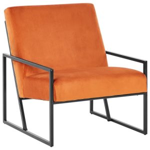 Fotel krzesło welurowy glamour pomarańczowy 327704 Fotel krzesło welurowy glamour pomarańczowy 327704