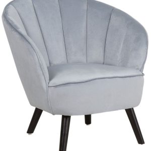 Fotel krzesło welurowy retro jasnoszary 58371 Fotel krzesło welurowy retro jasnoszary 58371